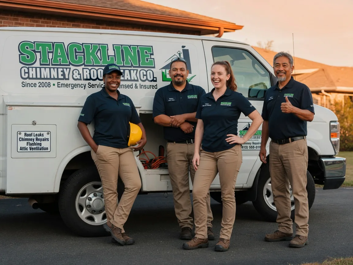 Chimney flashing repair company in Justin, TX